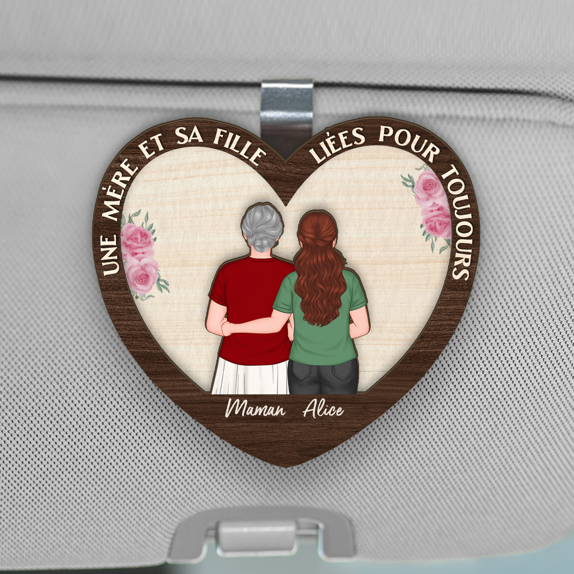 4157GFR1 clip pare soleil de voiture personnalise mere et fille 4157g3t0a