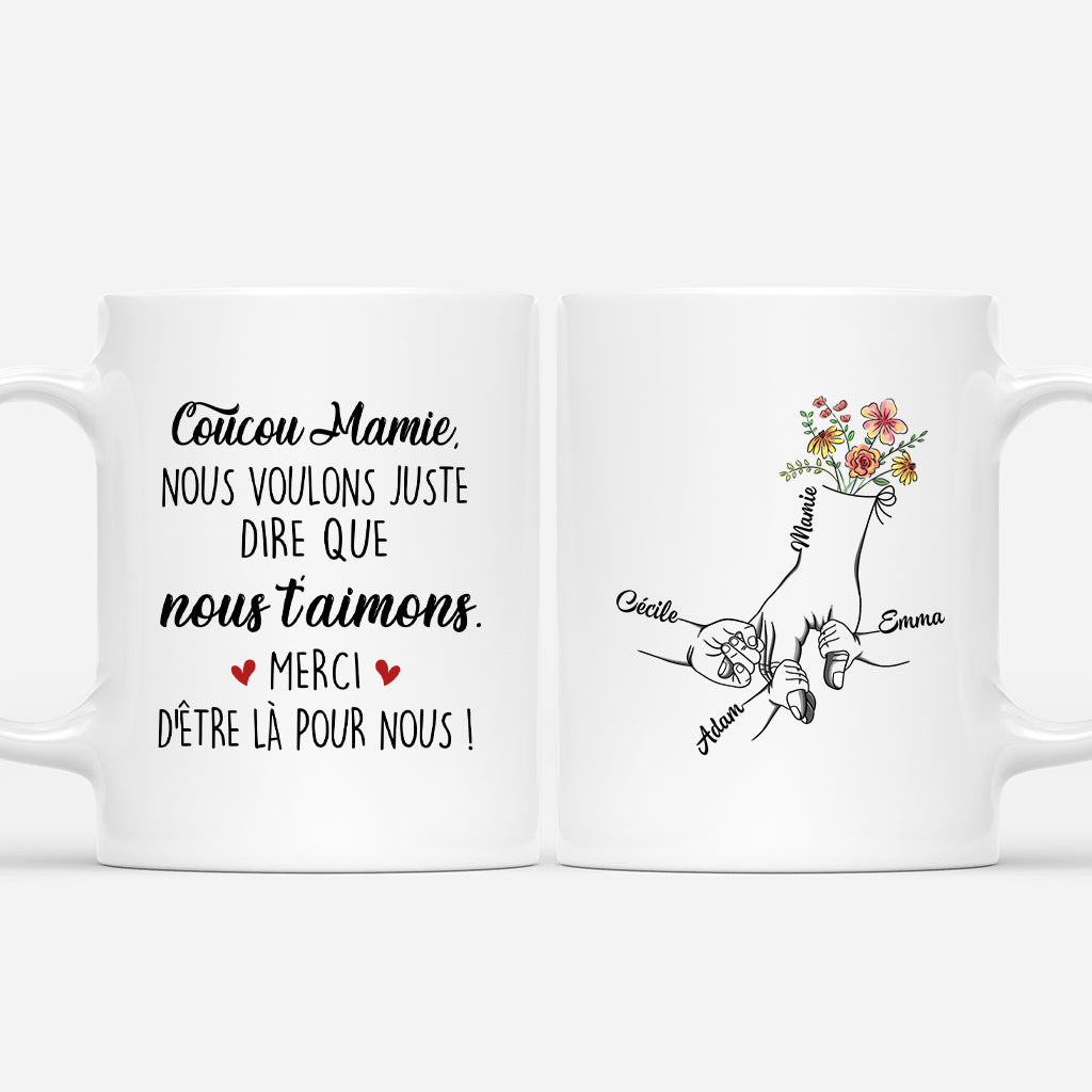 Coucou Maman Version Tenant Les Mains - Cadeau Personnalisé | Mug Pour Maman