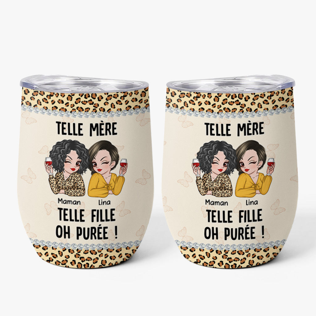Telle Mère Telle Fille Motif Léopard - Cadeau Personnalisé | Mug Isotherme 355ml