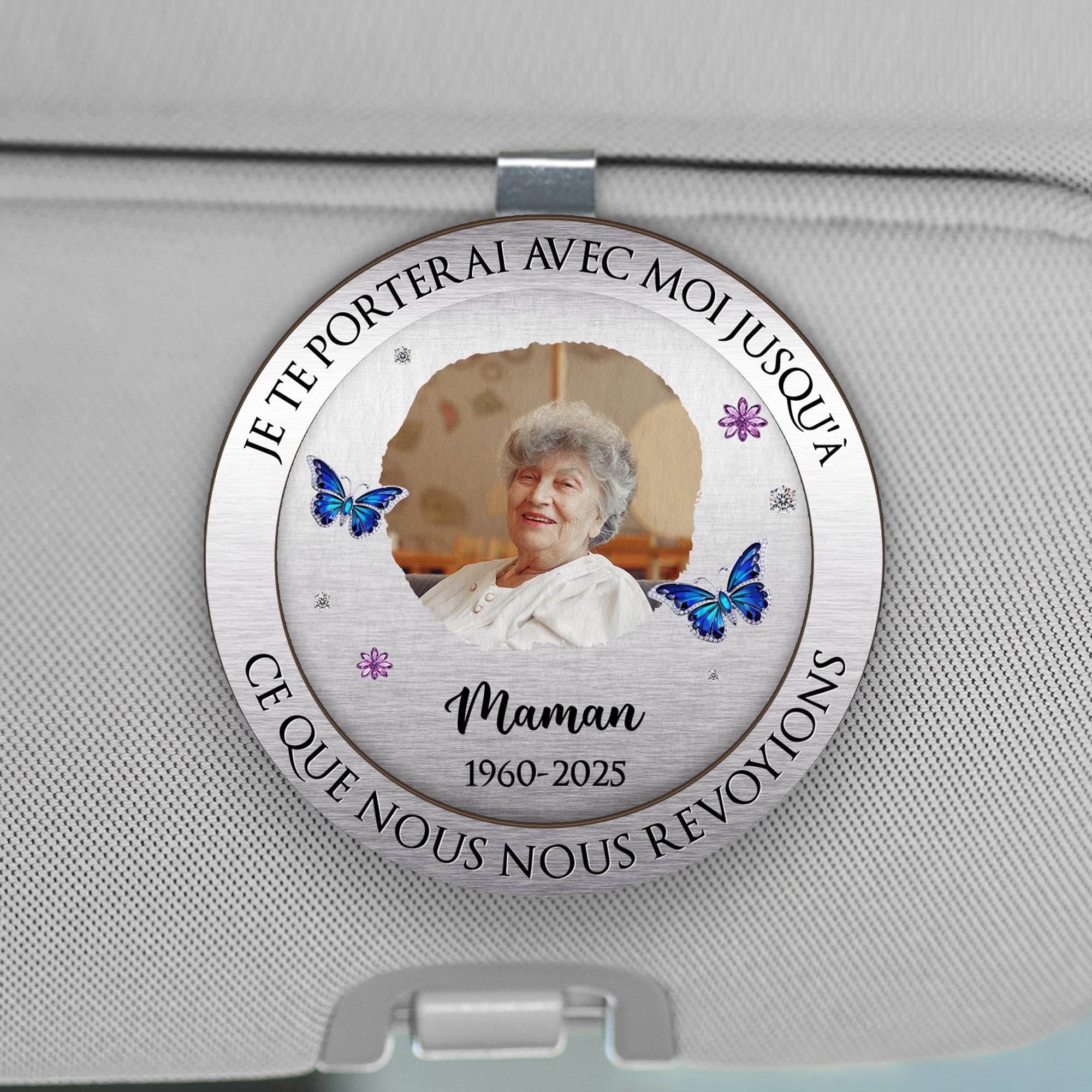 4178GFR1 clip pare soleil de voiture personnalise jusqua ce que nous nous revoyions photo 4178gtl5a