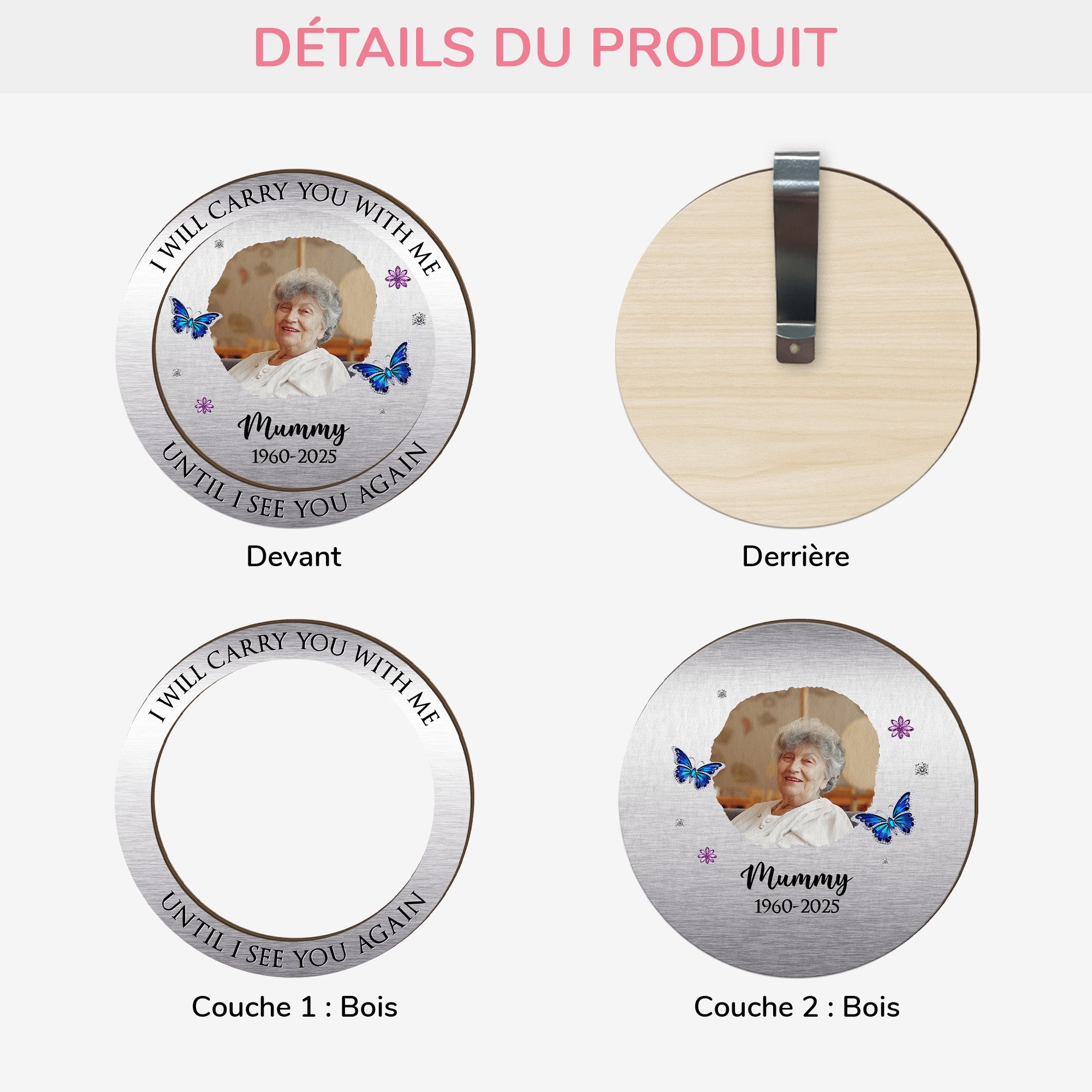 4178GFR3 clip pare soleil de voiture personnalise jusqua ce que nous nous revoyions photo 4178gtl5a