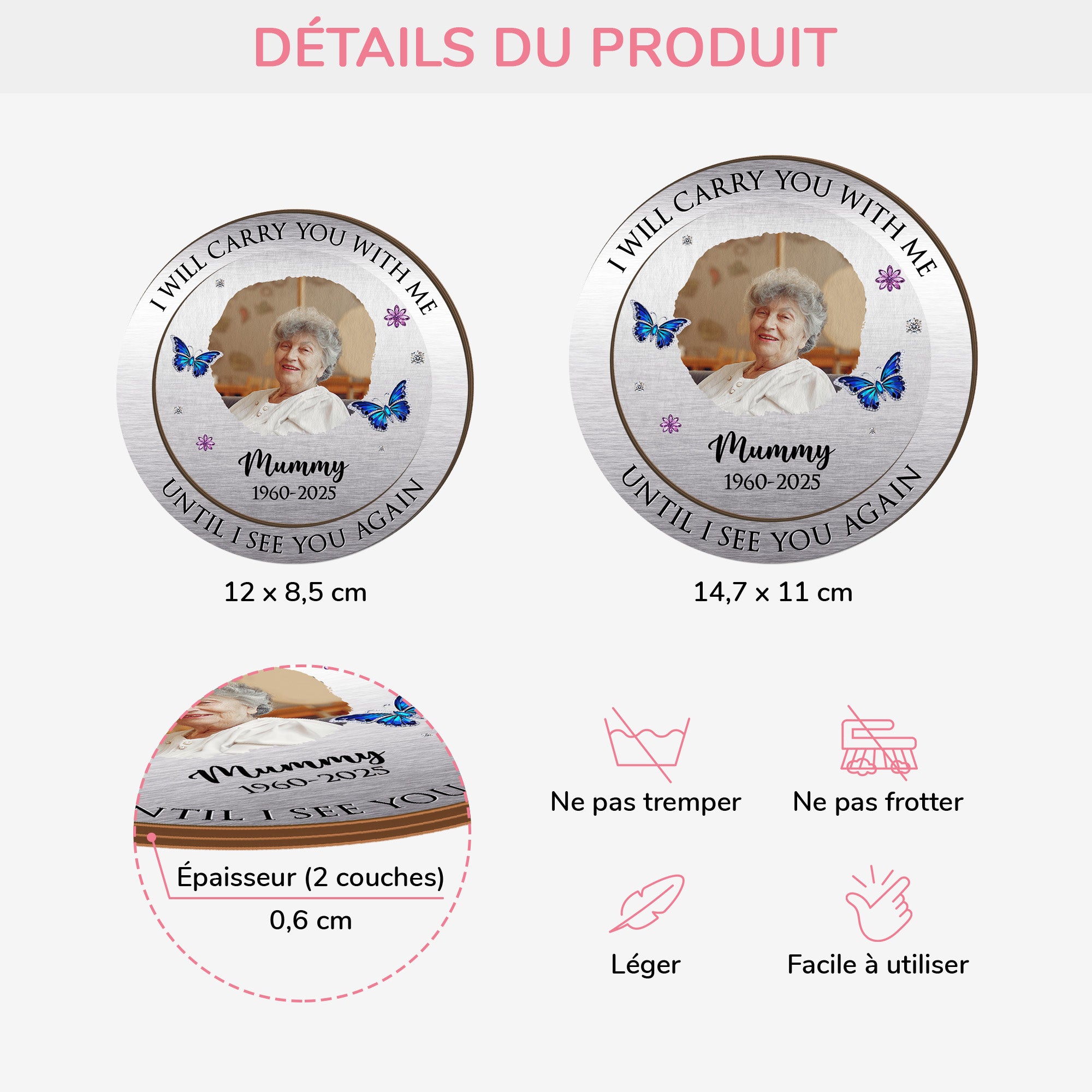 4178GFR4 clip pare soleil de voiture personnalise jusqua ce que nous nous revoyions photo 4178gtl5a