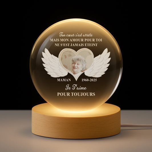 4179LFR1 veilleuse boule de cristal personnalisee photo commemorative maman papa je taime pour toujours 4179ltl5a