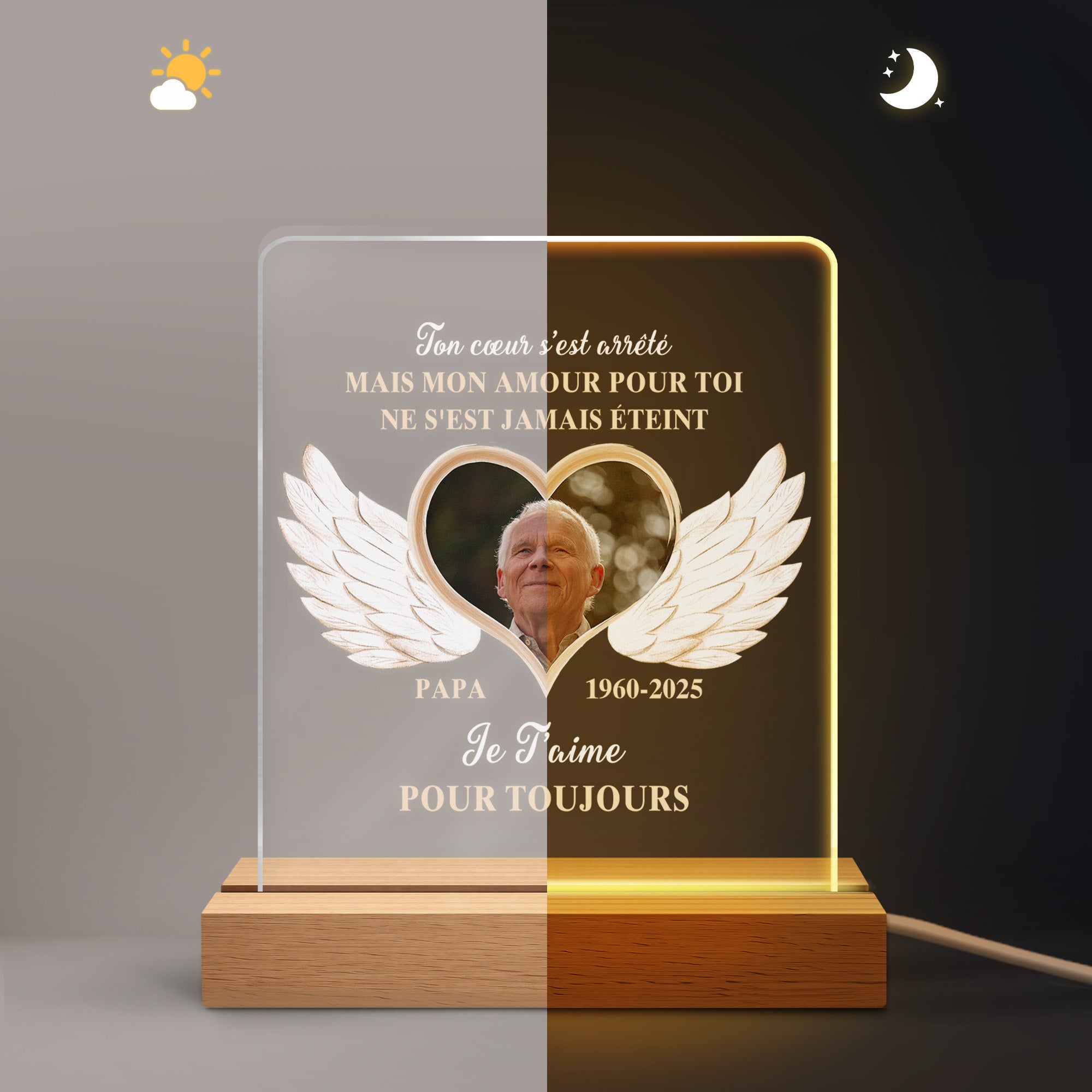 4179LFR2 veilleuse personnalisee photo commemorative maman papa je taime pour toujours 4179ltl5a