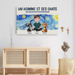 4180CFR3 toile personnalisable une fille et ses chats version van gogh 4180ctk5d_7ccacdef 499c 4cce 982f e876cc6e8a8e