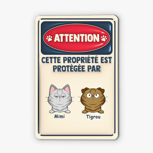 4181EFR2 plaque personnalisee 3d cette propriete est protegee par chat 4181etl0d_57b714cf cfba 444a adff c3ce3b38e982