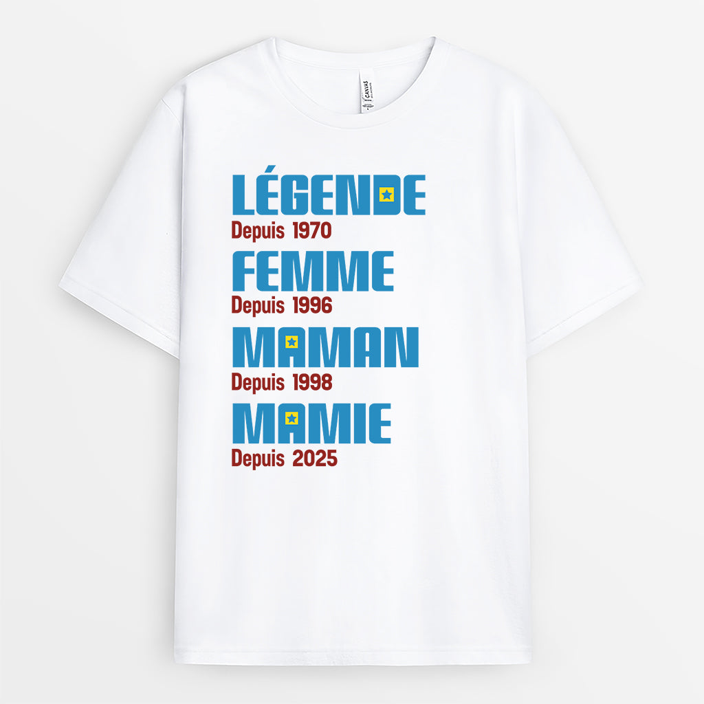 4185AFR1 t shirt femme personnalise femme maman mamie depuis version pop 4185a8l5a