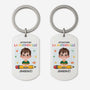 4194JFR1 porte cle aluminium personnalise attention la maternelle design cartoon 4194jkt0k