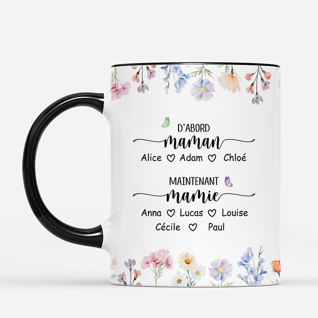 4200MFR2 tasse personnalisee dabord maman maintenant mamie fleurs pastel 4200m8i5a
