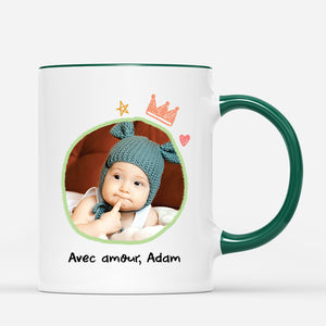 4201MFR3 mug maman personnalise bonjour maman dessin crayon avec photo 4201m