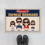 4206DFR1 paillasson personnalise bienvenue a famille version cool design cartoon 4206dkq0i