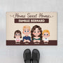 4207DFR1 paillasson personnalise famille home sweet home design cartoon 4207dkq0i