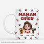 4218MFR1 effet dimpression 3d mug personnalise chien maman chien design cartoon rouge et noir 4218m8k0c
