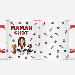 4218MFR2 effet dimpression 3d mug personnalise chien papa chat design cartoon rouge et noir 4218m8k0d