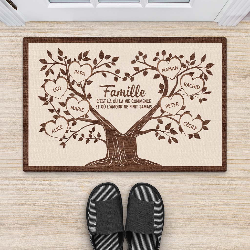 4219DFR2 paillasson famille personnalise larbre familial 4219d5t8i