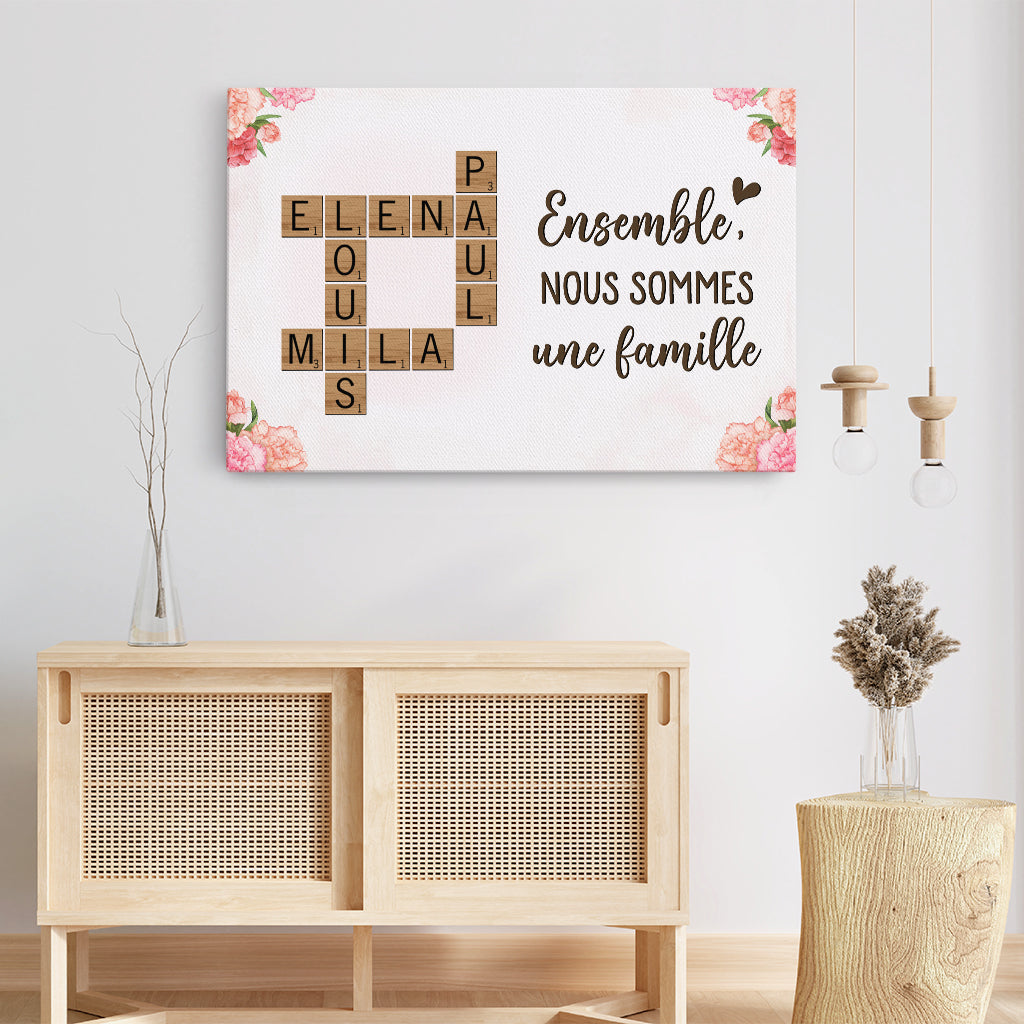 4227CFR3 ensemble nous formons une famille toile famille personnalisable 4227c8i5i