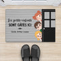 4229DFR2 paillasson personnalise les petits enfants sont gates ici version gris 4229d5m8a