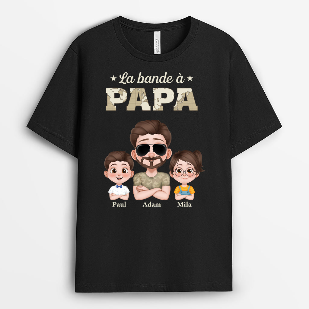 La Bande À Papy Version Carte Design Cartoon - Cadeau Personnalisé | T-shirt Pour Papy