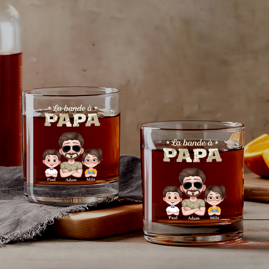 4231IFR1 verre a whisky personnalise_ papa la bande a papa soldat 4231i