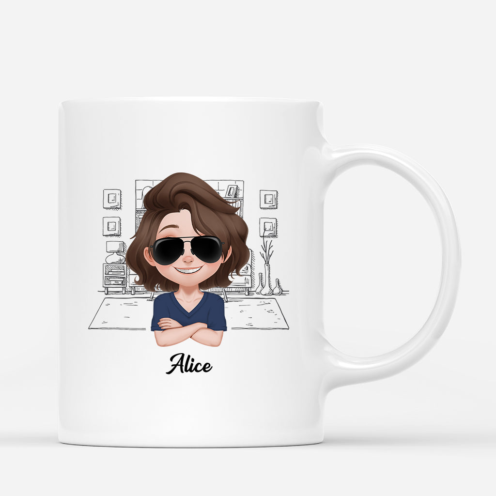 4241MFR3 mug personnalise maman femme patronne design cartoon 4241m