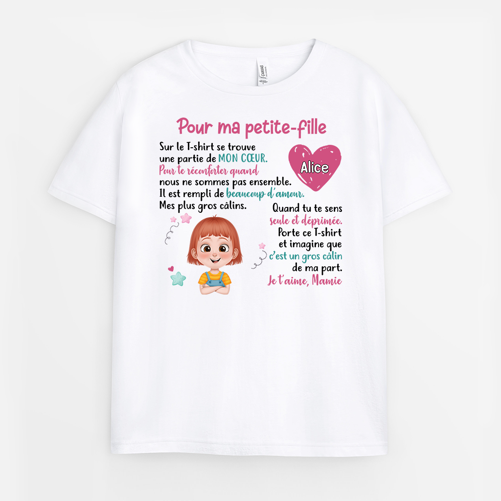 4248AFR1 t shirt personnalise une partie de mon coeur 4248a6n0a