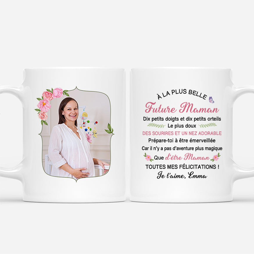 À La Plus Belle Future Maman Avec Photo - Cadeau Personnalisé | Mug Pour Maman
