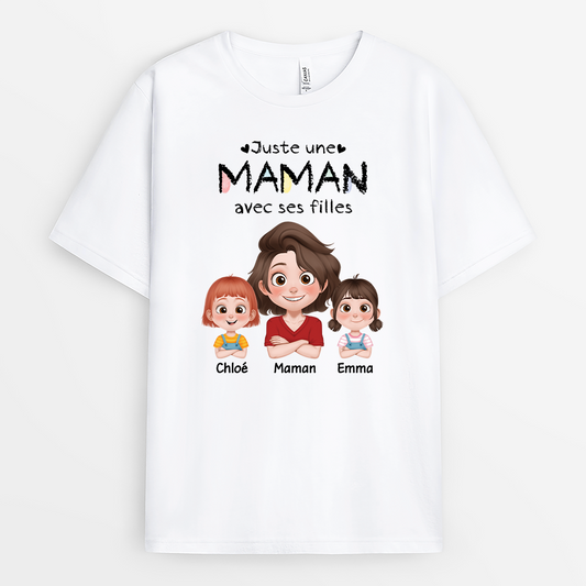 4252AFR2 t shirt personnalise juste une maman et ses filles design cartoon 4252a_2d3baced 5d15 4bc4 8204 4b8ce4af7417