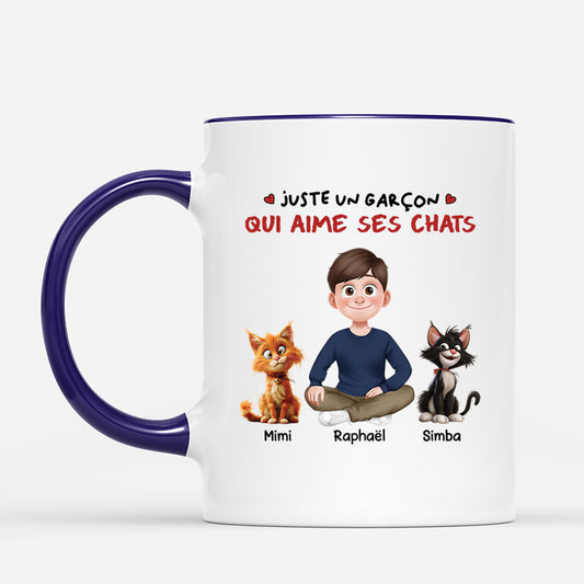 4255MFR2 tasse personnalisee juste une fille qui aime ses chats 4255m8k0d