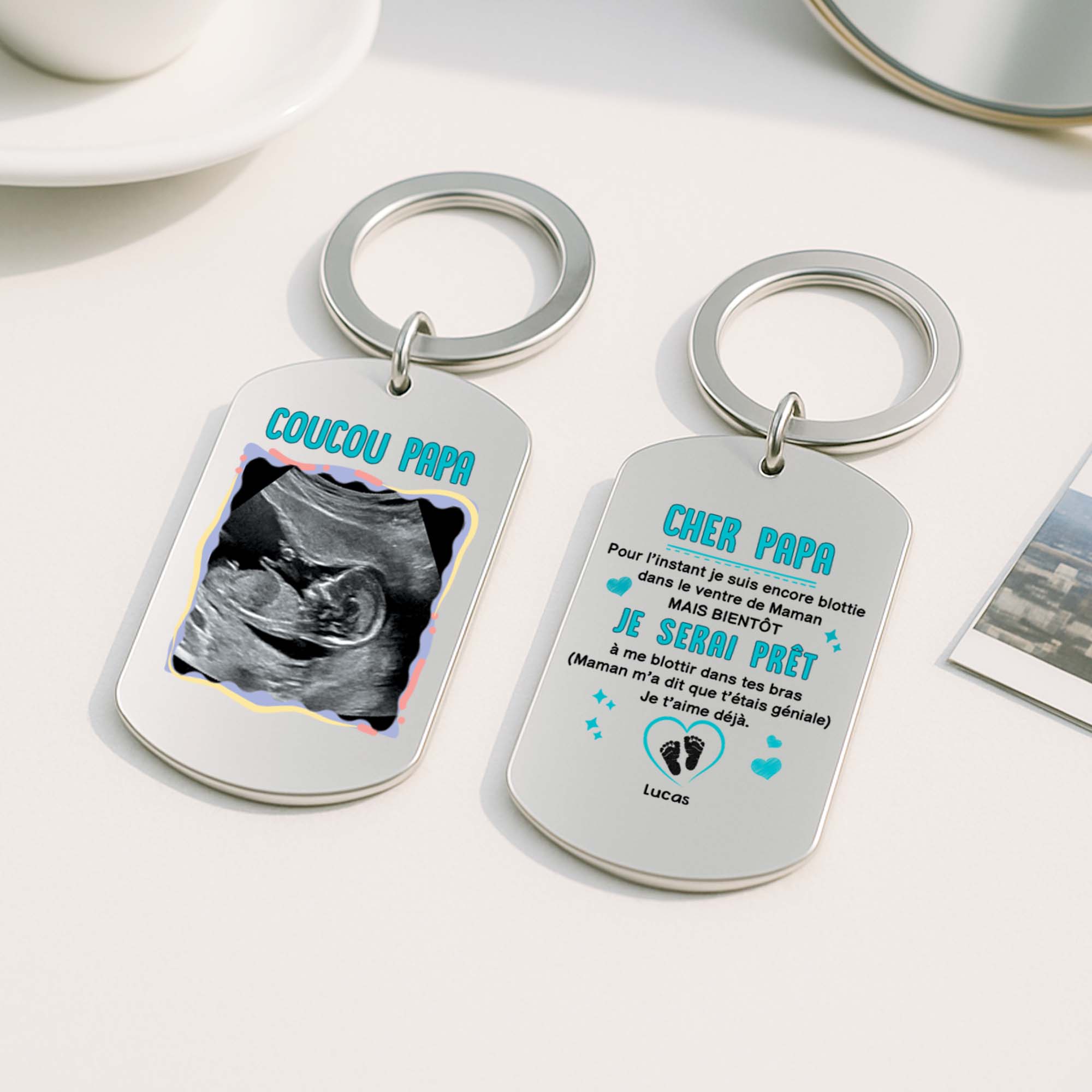 4269JFR2 porte cle aluminium personnalise photo chere maman 4269jtl5b