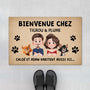 4275DFR1 paillasson personnalise bienvenue chez l_homme et les chats 4275d8i0d