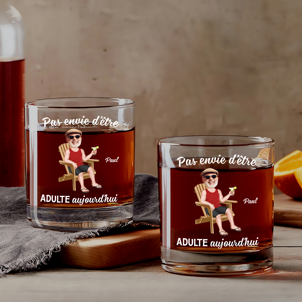 4280IFR2 verre a whisky personnalise pour femme pas envie d_etre adulte design cartoon 4280ikh0a