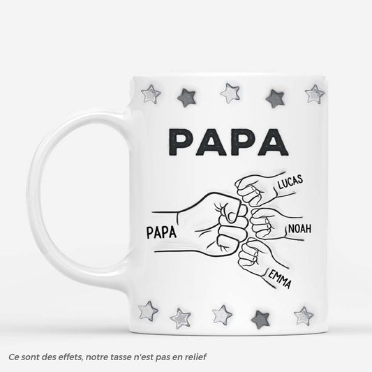 4281MFR1 effet dimpression 3d mug personnalise papa poings monochrome 4281m8q5b_9ddabcfc 2da3 431c 93c7 5752a1078603
