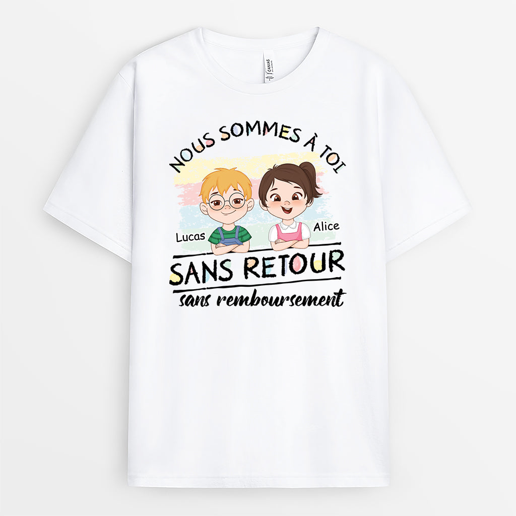 Aucun Retour Ni Remboursement - Cadeau Personnalisé | T-shirt Pour Maman