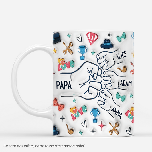 4288MFR1 effet dimpression 3d mug personnalise papa notre heros 4288m8n5b