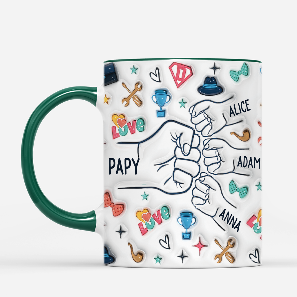 4288MFR2 effet dimpression 3d mug personnalise papa notre heros 4288m8n5b