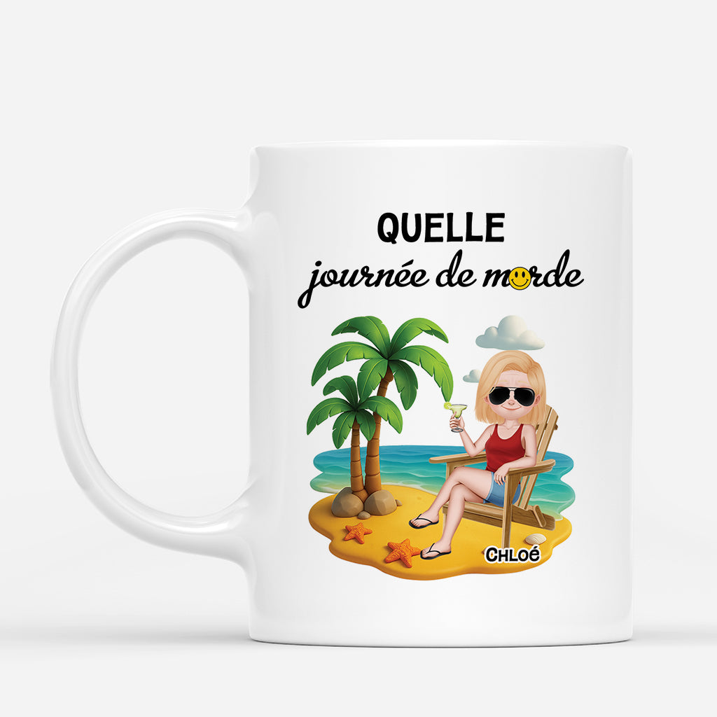 Quelle Journée De Merde Design Cartoon - Cadeau Personnalisé | Mug Pou ...