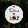 4298OFR1 ornement ceramique personnalise le papa chat design cartoon 4298o3l0d