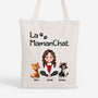 4298TFR1 tote bag personnalise avec chat la maman chat design cartoon 4298t3l0d