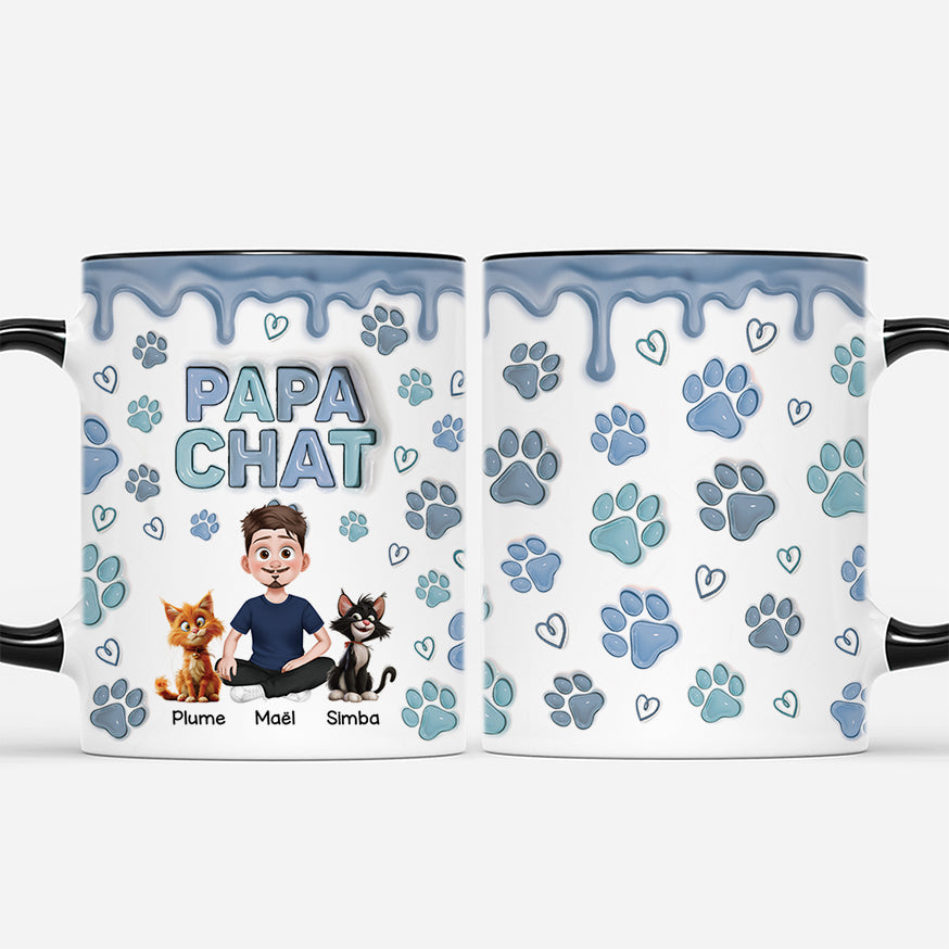 4305MFR2 effet dimpression 3d mug personnalise maman chat version rose bleu 4305m5k0d