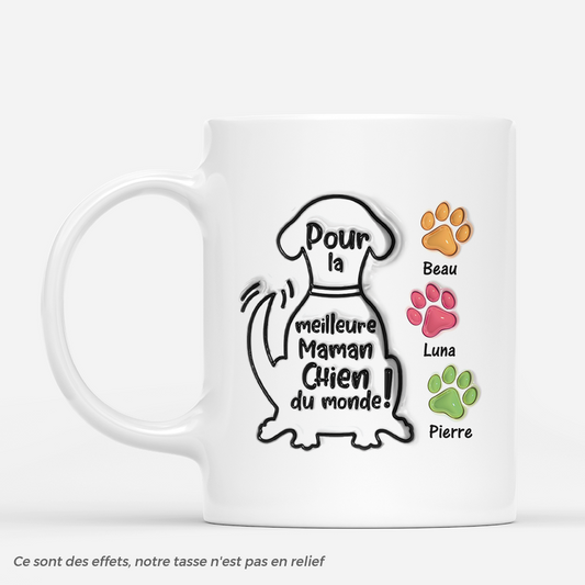 4313MFR1 mug personnalise avec chien pour la meilleure maman chien du monde 4313m
