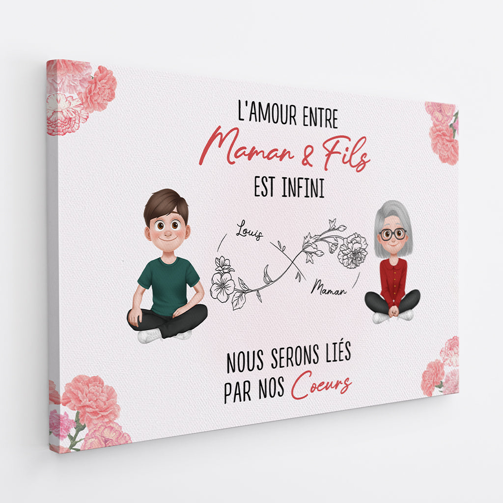 4318CFR2 toile personnalisee maman lamour est infini 4318ctk0a