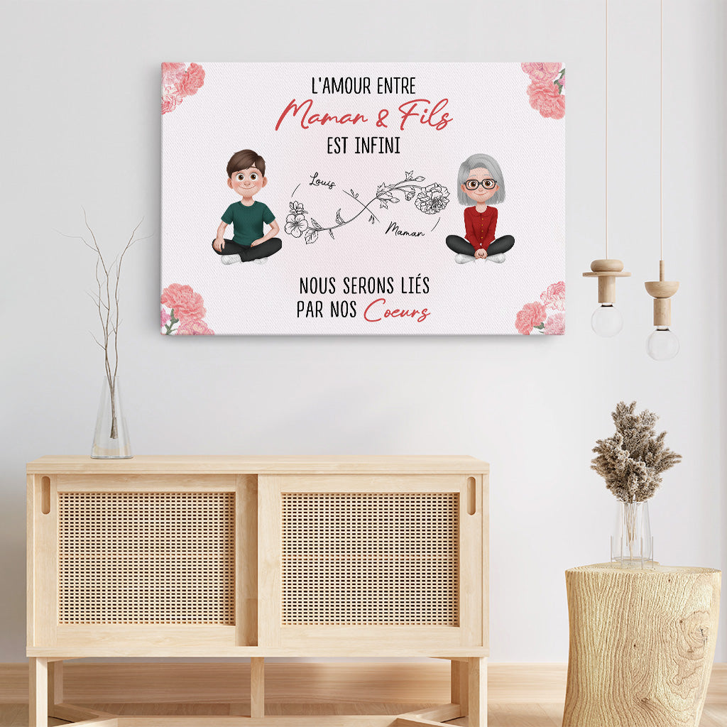 4318CFR3 toile personnalisee maman lamour est infini 4318ctk0a