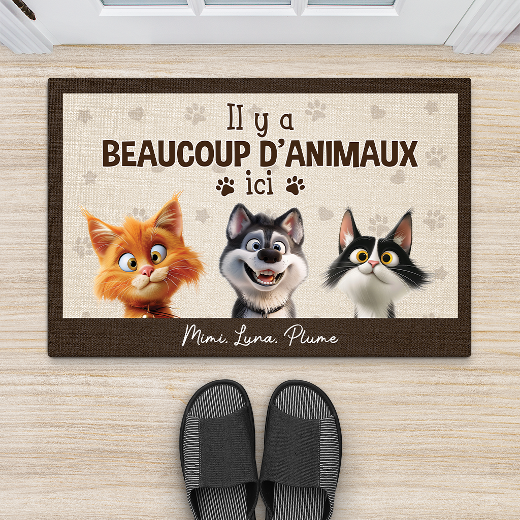 4327DFR2 paillasson personnalise ya genre plein danimaux ici 4327d6t5d