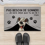4334DFR2 paillasson chien personnalise pas besoin de frapper version vintage design cartoon 4334d8q5c
