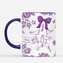 4336MFR2 mug personnalise maman noeud et fleurs version bleu 4336m9p5a