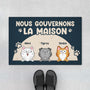 4340DFR1 paillasson chat personnalise nous gouvernons la maison version lune 4340d