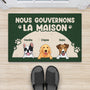 4340DFR2 paillasson chien personnalise nous gouvernons la maison version lune 4340d5m8c