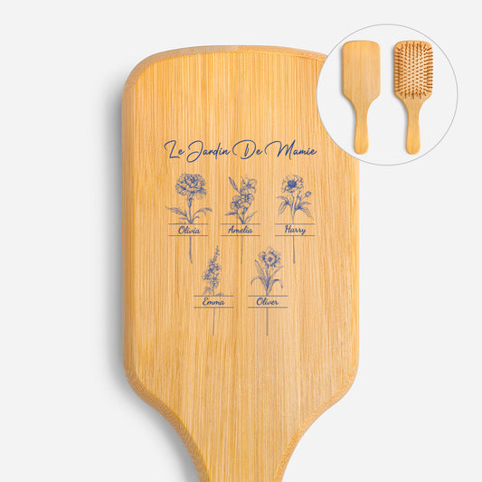 4357QFR1 le jardin de mamie style bleue brosse a cheveux personnalisee en bambou imprimee 4357qtl5a_76e2b346 d45d 4263 96ee 514f891cac3a