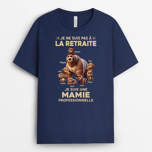 4369AFR2 t shirt personnalise retraite papy ours professionnel design cartoon 4369a