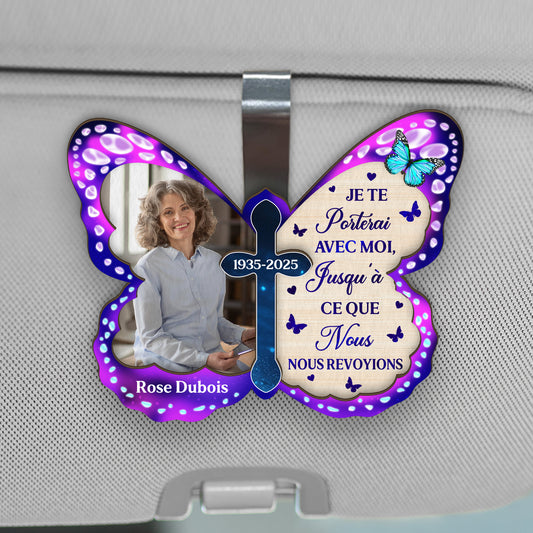 4376GFR1 clip pare soleil de voiture personnalise jusqua ce que cadeau commemoratif photo 4376g3tma